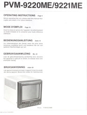 Manuale Sony Color Video Monitor PVM-9220ME/9221ME Instructions Bedienungsanleit