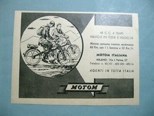 vecchia pubblicita MOTOM ITALIANA 48 C.C. 4 TEMPI motorino motocicletta 