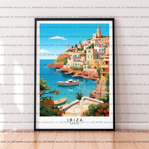 Poster colorato ibiza - colorato,