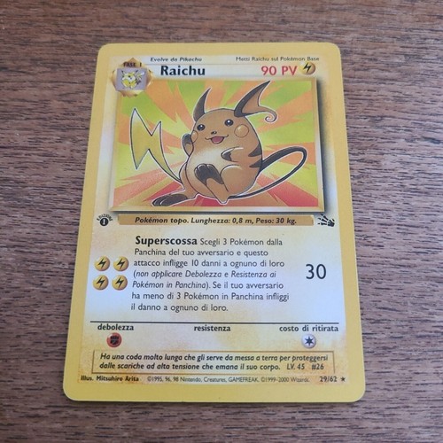 Raichu prima edizione 62 - prima,
