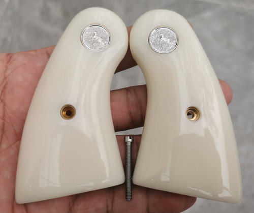 Faux ivory grips for colt - ivory,