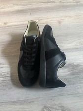 Sneakers replica Maison Margiela in pelle nera, taglia 12 US (46 EU)