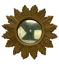 Specchio a scoppio composizione vintage con piastra convessa invecchiata