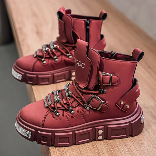 Stivali moto punk metallo - , da