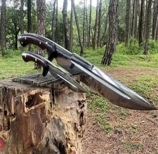 Coltello Machete Sopravvivenza Lama Acciaio al Carbonio Personalizzato Fatto a Mano|Coltello Caccia Campeggio