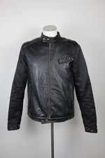 RICHMOND GIUBBINO GIACCA PELLE UOMO TG 50 LEATHER MAN JACKET VINTAGE CASUAL NERO