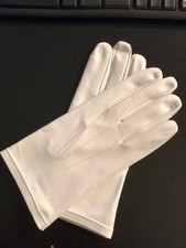 Guanti pelle bianca per