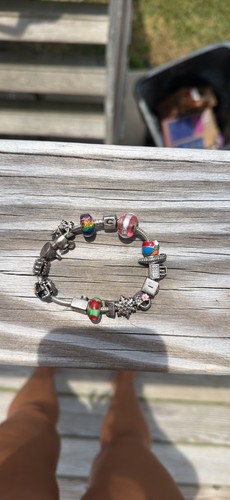 Pandora braclet with charms - with,