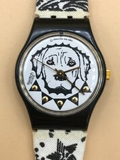 Orologio da polso SWATCH Lady GARAGE (LB136)-NUOVO/NOS-Doglovers-Rivetti-Pelle-L@@K!