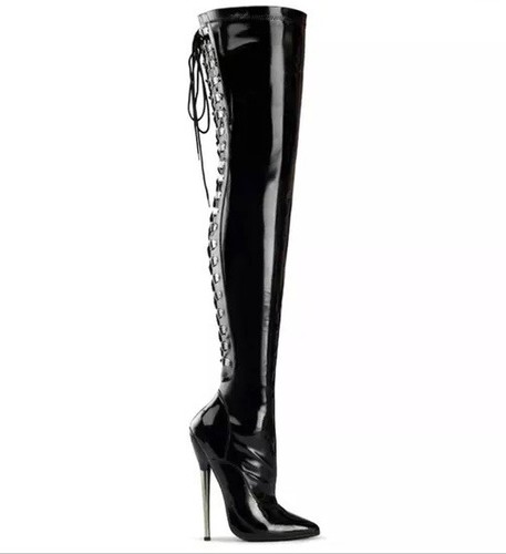 Devious paten stivali coscia - stivali,
