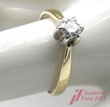 Anello Solitario 14K/585 GG/WG