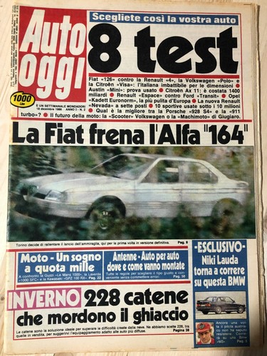Rivista auto oggi - oggi, 1986