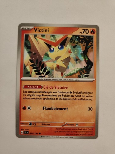 Carte pokémon victini - carte,