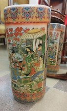 Grande Vaso O Portaombrelli Ceramica Cinese 47 Cm Numerato