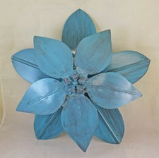 PLAFONIERA APPLIQUE LAMPADARIO IN FERRO BATTUTO FIORE CON PROIEZIONE LUCE CH34