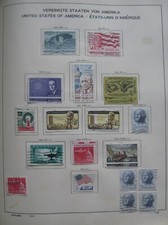 USA 1962-63  one page lot of used stamps with  airmail stamps