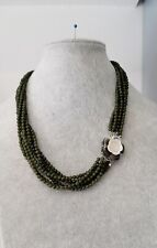 Collana girocollo torcione Giada verde artigianale