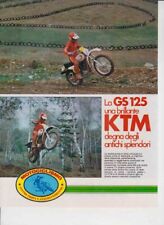 advertising Pubblicità  MOTO KTM GS 125 1978 -REGOLARITA EPOCA VINTAGE ENDURO