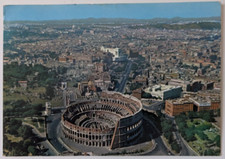 Colosseum Roma Rome Italy Aerial View c1964 VTG Continental Chrome Postcard D3