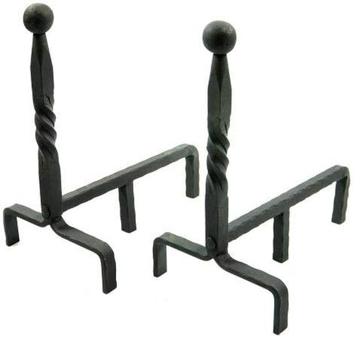 Coppia andirons camino - camino, ferro