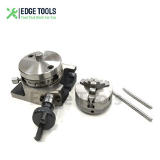 Tavolo rotante 3" 75 mm orizzontale e verticale + mandrino autocentrante 3 ganasce 65 mm