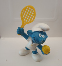 VINTAGE FINE ANNI '70 - PRIMI ANNI '80 PEYO SCHLUMPF PUFFO TENNISTA GIALLO 20093