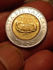 Città del Vaticano Splendida 500 lire 1992 bimetallica FDC Giovanni Paolo II 