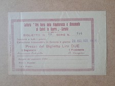 Biglietto lotteria pro parco - lotteria,