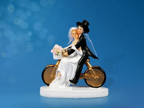Topper sposi bicicletta - sposi, in
