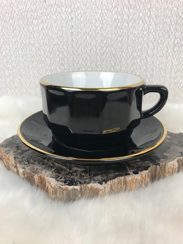 Apilco black coffee cup gold - black,