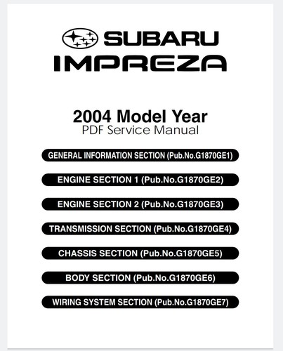 Manuale officina subaru - officina,