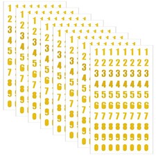 8 fogli adesivi piccoli numeri