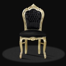 Sedia barocca sedia nero oro