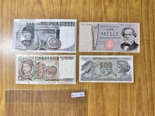 LOTTO 4 BANCONOTE LIRE 10000 CASTAGNO 5000 ANTONELLO 1000 VERDI 500 ARETUSA Q13