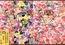 MAXI QUADERNI FIORI ANNI'80 1 RIGO 10 PZ. (4) D'EPOCA STOCK OFFERTA VINTAGE