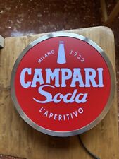 Insegna luminosa tonda Campari cromata