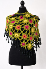 Scialle "Prato in fiore" fatto