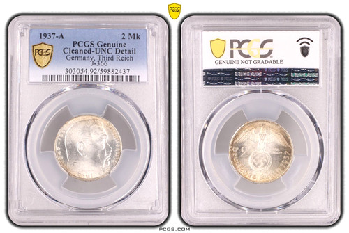 Pcgs unc dettagli marchi - unc, 2