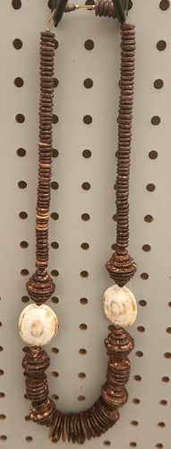 Collana perline marrone e - collana,