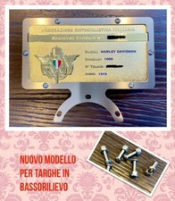 PORTA TARGA FMI + KIT VITI ATTACCO CLAXON PER TARGHE NUOVE 2024 IN BASSORILIEVO