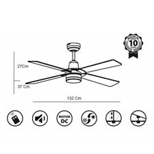 Ventilatore a soffitto diametro122cm- estate inverno, con punto luce,telecomando