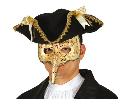 Maschera veneziana con naso - ,
