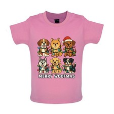 Merry Woofmas Natale Design - T-Shirt/Tutina Neonato - Cane Cani Divertente