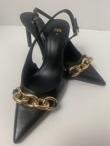 Zara tacco slingback pelle