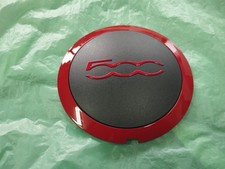 COPPETTA COPRIMOZZO BORCHIA RUOTA IN LEGA FIAT 500 2007  (BORDO/SCRITTA ROSSE)