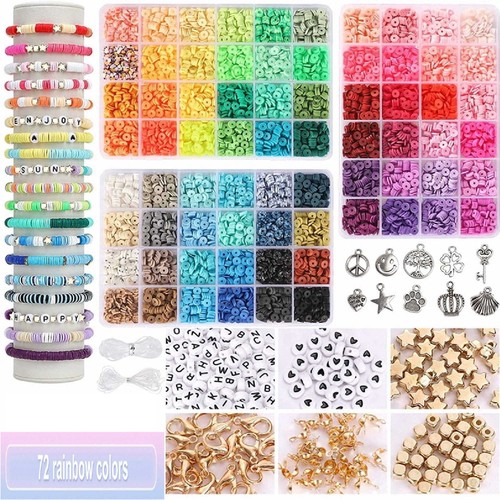 Clay beads bracelet making - clay, kit