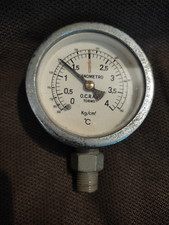 VINTAGE ANTICO MANOMETRO D' EPOCA CALDAIA NAVI INDUSTRIALE '900 -  DIAM CM 7