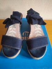 Sandali mtng in tessuto Navy stile espadrillas con allacciatura alla schiava