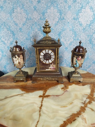Antico orologio camino - antico, da