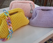 3 borse clutch fatte a mano